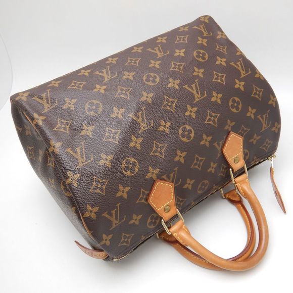 Louis Vuitton Monogram Speedy 30 Handbag Brown - Picture 3 of 8